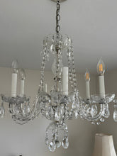 Load image into Gallery viewer, Vintage 1960s Crystal Chandelier - 6 Arm
