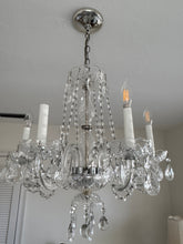Load image into Gallery viewer, Vintage 1960s Crystal Chandelier - 6 Arm
