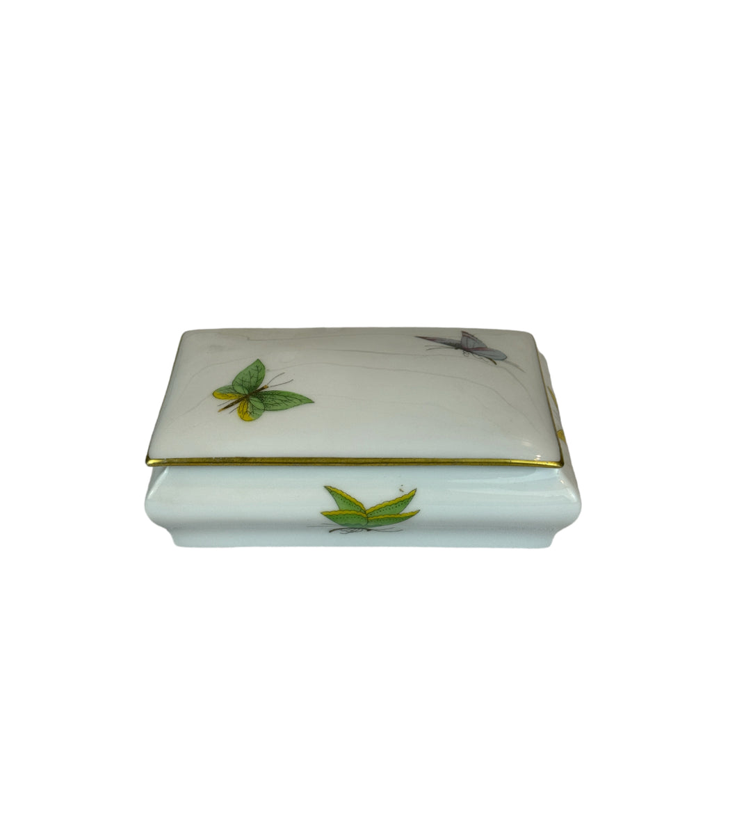 Limoges France Butterfly Collection Lidded Trinket Jewelry Box