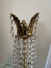 Load image into Gallery viewer, Antique French Empire Style Crystal and Gilt Brass Chandelier

