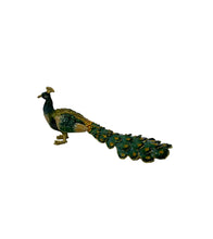 Load image into Gallery viewer, Bedazzled Peacock Trinket Box
