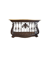 Load image into Gallery viewer, Pulaski Casa Cristina Collection Stone &amp; Wrought Iron Credenza Sideboard
