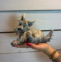 Load image into Gallery viewer, Capodimonte Visconti Mollica Glossy Porcelain Schnauzer/Scottish Terrier Dog Figurine
