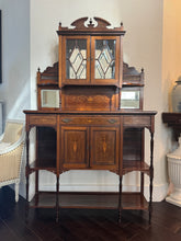 Load image into Gallery viewer, Antique English Rosewood &amp; Marquetry Chiffonier Server Buffet - 19th century
