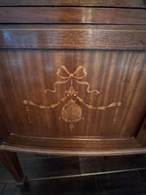 Load image into Gallery viewer, Antique French Louis XVI Demilune Mahogany  Calacatta Viola Marble Top Buffet Sideboard Credenza
