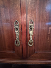 Load image into Gallery viewer, Antique French Louis XVI Demilune Mahogany  Calacatta Viola Marble Top Buffet Sideboard Credenza

