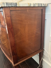Load image into Gallery viewer, Antique French Louis XVI Demilune Mahogany  Calacatta Viola Marble Top Buffet Sideboard Credenza
