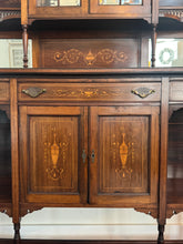 Load image into Gallery viewer, Antique English Rosewood &amp; Marquetry Chiffonier Server Buffet - 19th century
