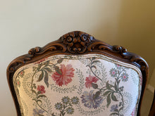 Load image into Gallery viewer, Antique French Louis XV Style Upholstered Carved Mahogany Arm Chairs - Set of Two
