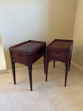 Load image into Gallery viewer, Antique Petite Nightstands, End or Side Tables with Two Drawers - Set of Two
