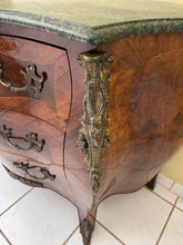 Load image into Gallery viewer, Early 20th Century Louis XV Style Commode Bombe with Marble Top and Ormolu Details
