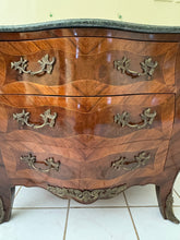 Load image into Gallery viewer, Early 20th Century Louis XV Style Commode Bombe with Marble Top and Ormolu Details
