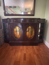 Load image into Gallery viewer, Antique 1920s Mirrored Buffet Cabinet Sideboard Credenza
