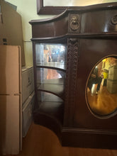 Load image into Gallery viewer, Antique 1920s Mirrored Buffet Cabinet Sideboard Credenza
