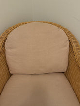 Load image into Gallery viewer, Vintage Woven Rattan Armchair with Cushions
