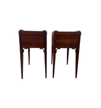 Load image into Gallery viewer, Antique Petite Nightstands, End or Side Tables with Two Drawers - Set of Two
