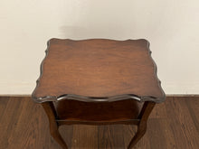 Load image into Gallery viewer, Vintage French Two Tiered End or Side Table with Scalloped Edges
