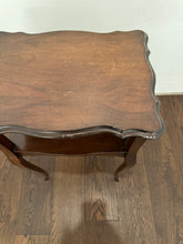 Load image into Gallery viewer, Vintage French Two Tiered End or Side Table with Scalloped Edges
