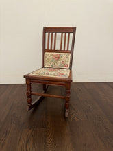 Load image into Gallery viewer, Antique Victorian Rocking Chair With Floral Fabric
