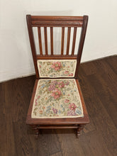 Load image into Gallery viewer, Antique Victorian Rocking Chair With Floral Fabric
