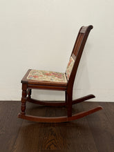 Load image into Gallery viewer, Antique Victorian Rocking Chair With Floral Fabric
