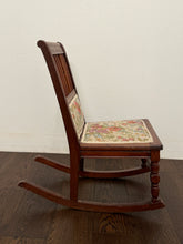 Load image into Gallery viewer, Antique Victorian Rocking Chair With Floral Fabric
