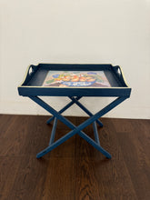 Load image into Gallery viewer, Wood Painted Folding Butlers Side Table Tray
