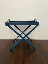 Load image into Gallery viewer, Wood Painted Folding Butlers Side Table Tray
