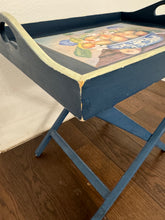 Load image into Gallery viewer, Wood Painted Folding Butlers Side Table Tray
