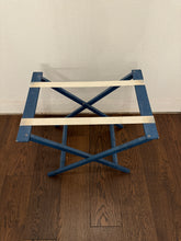 Load image into Gallery viewer, Wood Painted Folding Butlers Side Table Tray
