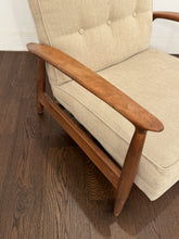 Load image into Gallery viewer, Milo Baughman for James, Inc. MCM Walnut Upholstered Recliner
