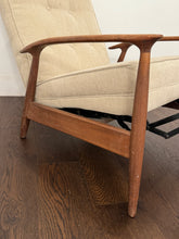 Load image into Gallery viewer, Milo Baughman for James, Inc. MCM Walnut Upholstered Recliner
