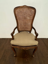 Load image into Gallery viewer, Vintage French Cane Arm Chair, Accent Chair with Removeable Seat Cushion
