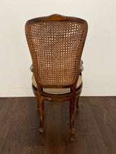 Load image into Gallery viewer, Vintage French Cane Arm Chair, Accent Chair with Removeable Seat Cushion
