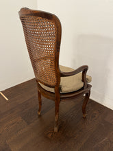 Load image into Gallery viewer, Vintage French Cane Arm Chair, Accent Chair with Removeable Seat Cushion
