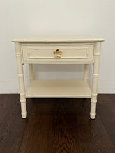 Load image into Gallery viewer, 1970s Vintage Faux Bamboo Solid Wood Nightstand or Side Table
