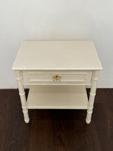 Load image into Gallery viewer, 1970s Vintage Faux Bamboo Solid Wood Nightstand or Side Table
