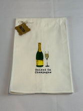 Load image into Gallery viewer, &quot;Raised on Champagne&quot; Kitchen or Bar Towel by Mudpie
