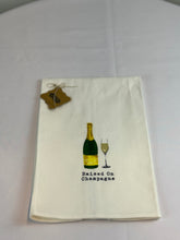 Load image into Gallery viewer, &quot;Raised on Champagne&quot; Kitchen or Bar Towel by Mudpie
