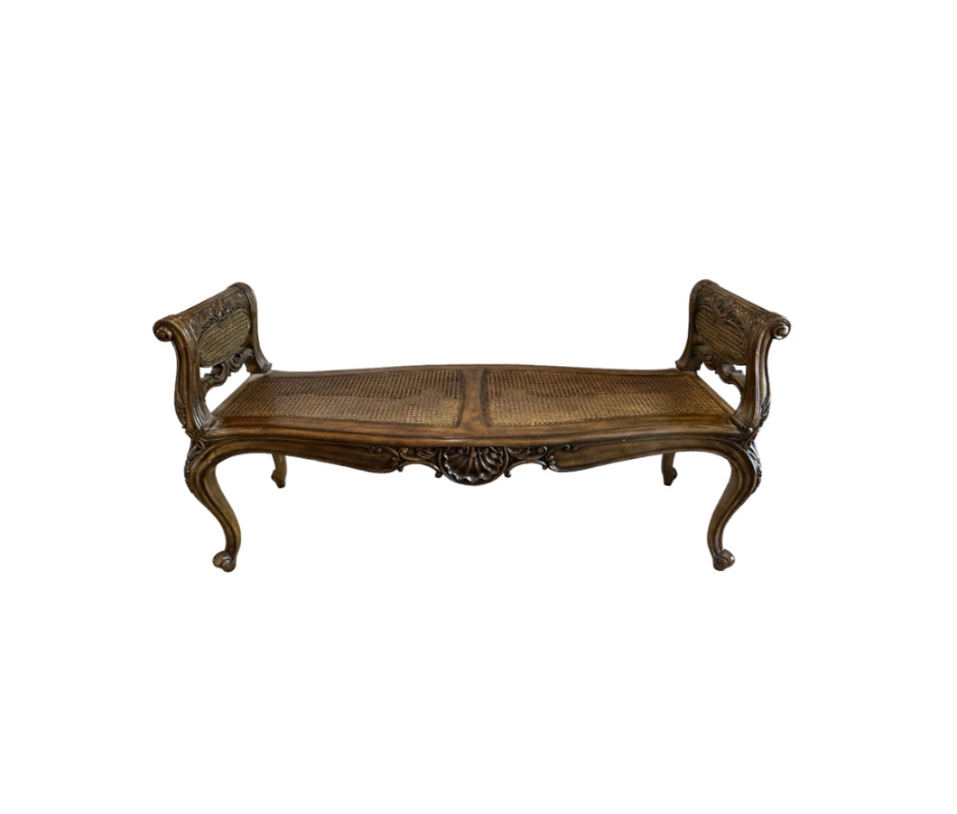 Maitland Smith Vintage Cane Bench