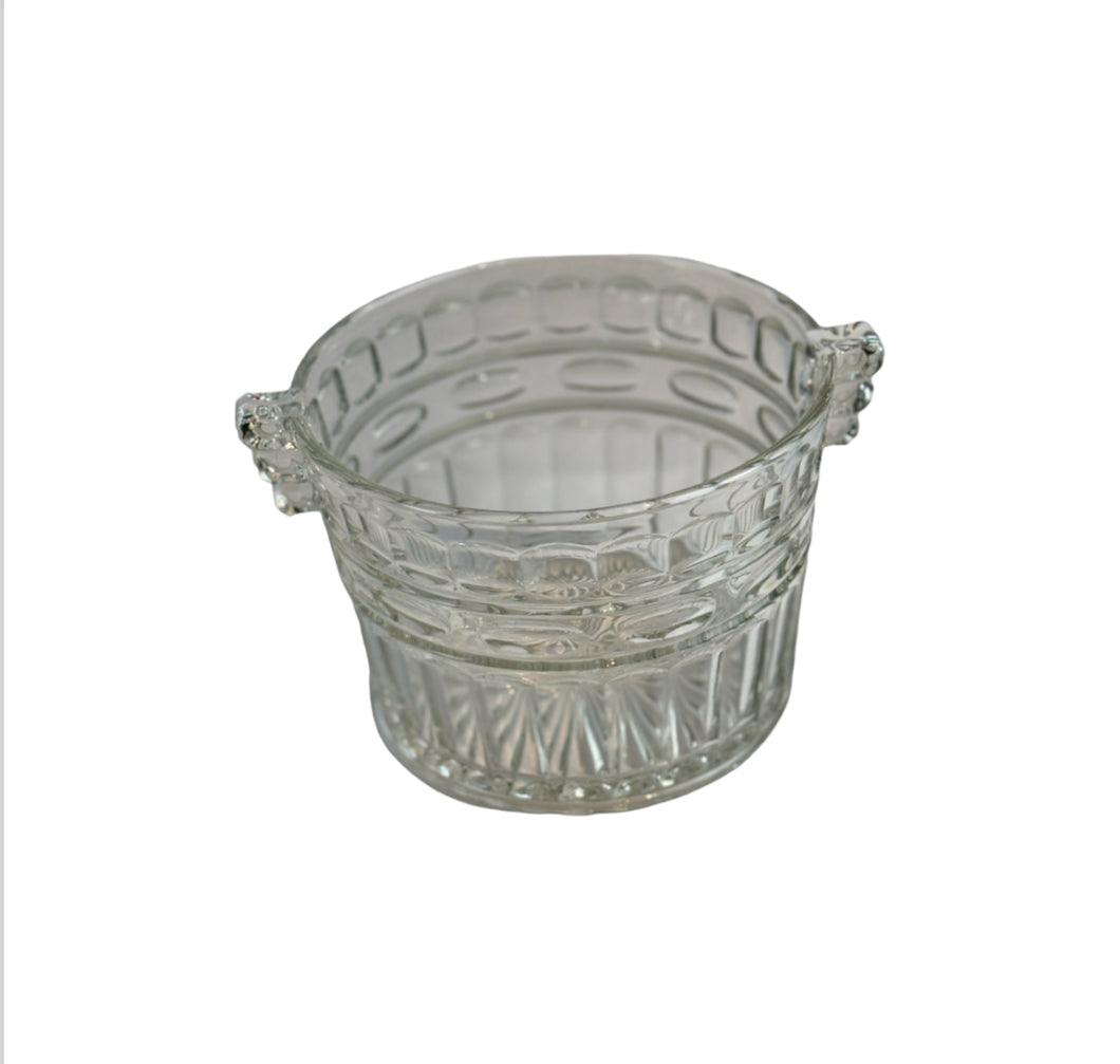 Vintage Hermitage Clear Glass Ice Bucket / Champagne Bucket