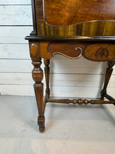 Load image into Gallery viewer, Antique Mahogany Highboy Cabinet / Bar Cabinet With Marquetry Inlays
