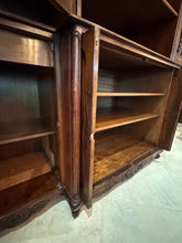 Load image into Gallery viewer, 19th Century British Breakfront China Cabinet with Copper Details
