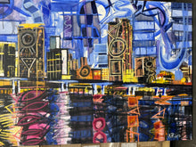 Load image into Gallery viewer, Miami Lights and Locomotion by Kent Paulette Authentic Original Acrylic on Canvas
