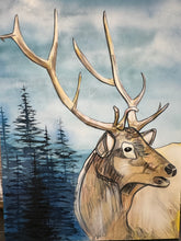 Load image into Gallery viewer, The Deer by Angelo Accetturo - Authentic Original Acrylic on Canvas
