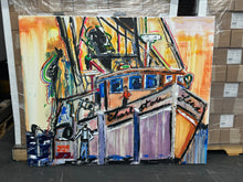 Load image into Gallery viewer, The Harbor by Angelo Accetturo - Authentic Original Acrylic on Canvas
