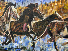 Load image into Gallery viewer, A River Run by Kent Paulette Authentic Original Acrylic on Canvas - Horse Painting
