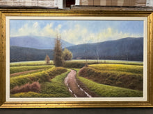 Load image into Gallery viewer, Rural Landscape by Tomas Trillo, Original Oil on Canvas Matted &amp; Framed, 80&quot; X 51&quot;, Signed with Certificate of Authenticity
