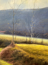 Load image into Gallery viewer, Rural Landscape by Tomas Trillo, Original Oil on Canvas Matted &amp; Framed, 80&quot; X 51&quot;, Signed with Certificate of Authenticity
