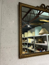 Load image into Gallery viewer, Delicate Painted Wood Mirror with a Bow Motif
